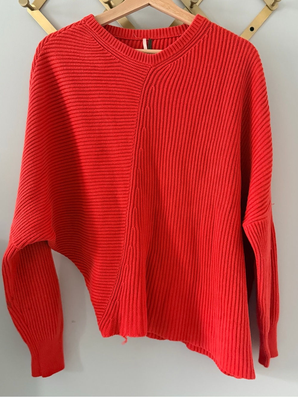 Free People Downtown Asymmetrical Pullover Sweater Sz M — As Is